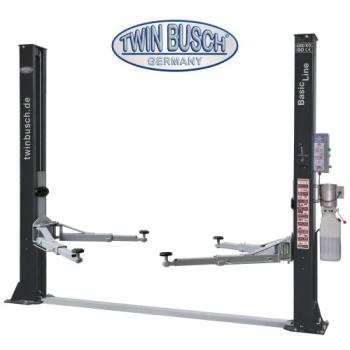 Twin Busch 2 Säulen Hebebühne TW242M 4.2t – BASIC LINE – halbautomatische Entriegelung GREY-Line